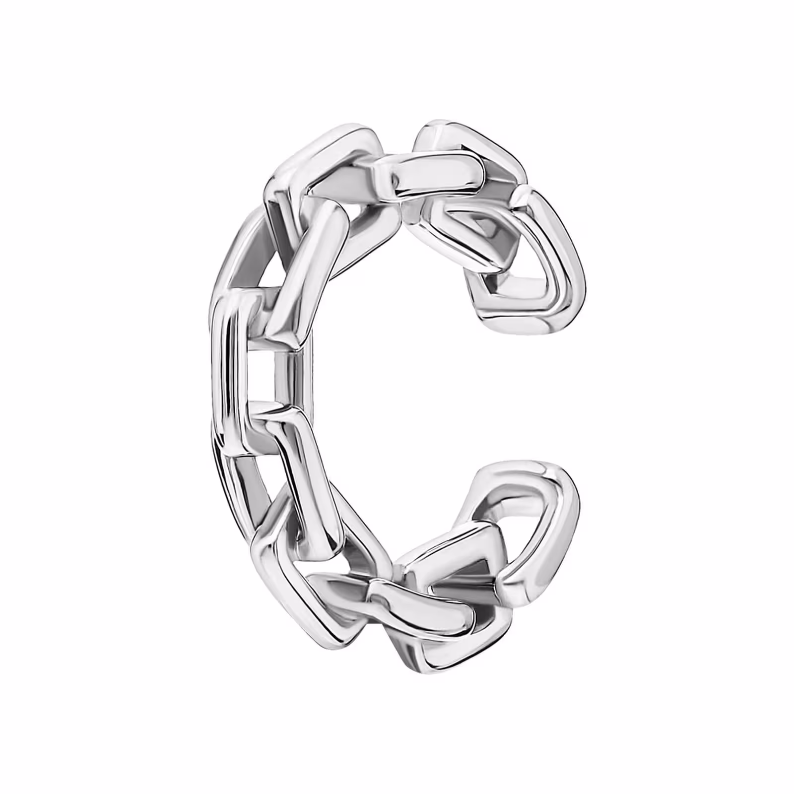 Серьга-кафф из серебра — фото 1