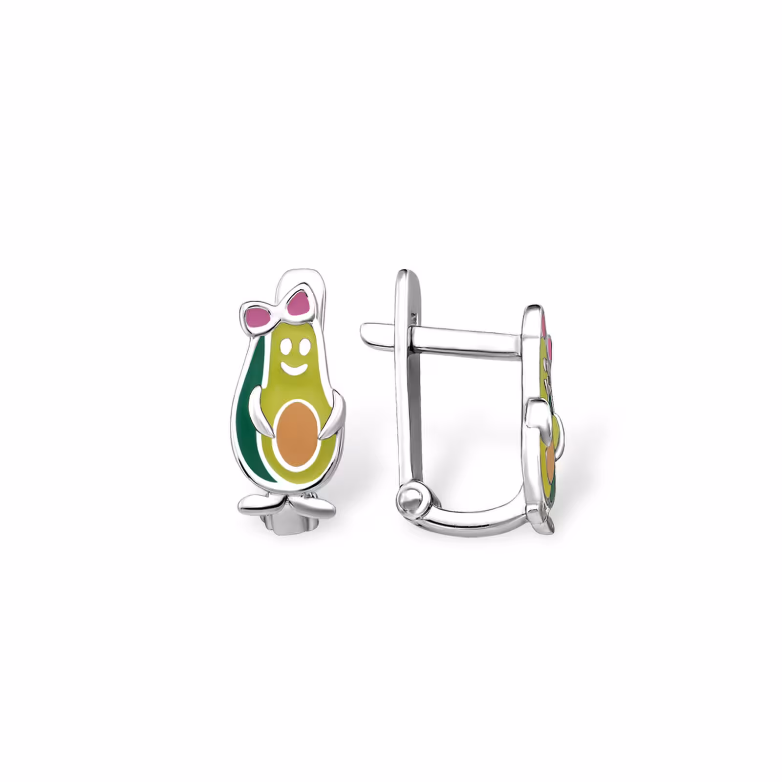 Серьги из серебра с эмалью