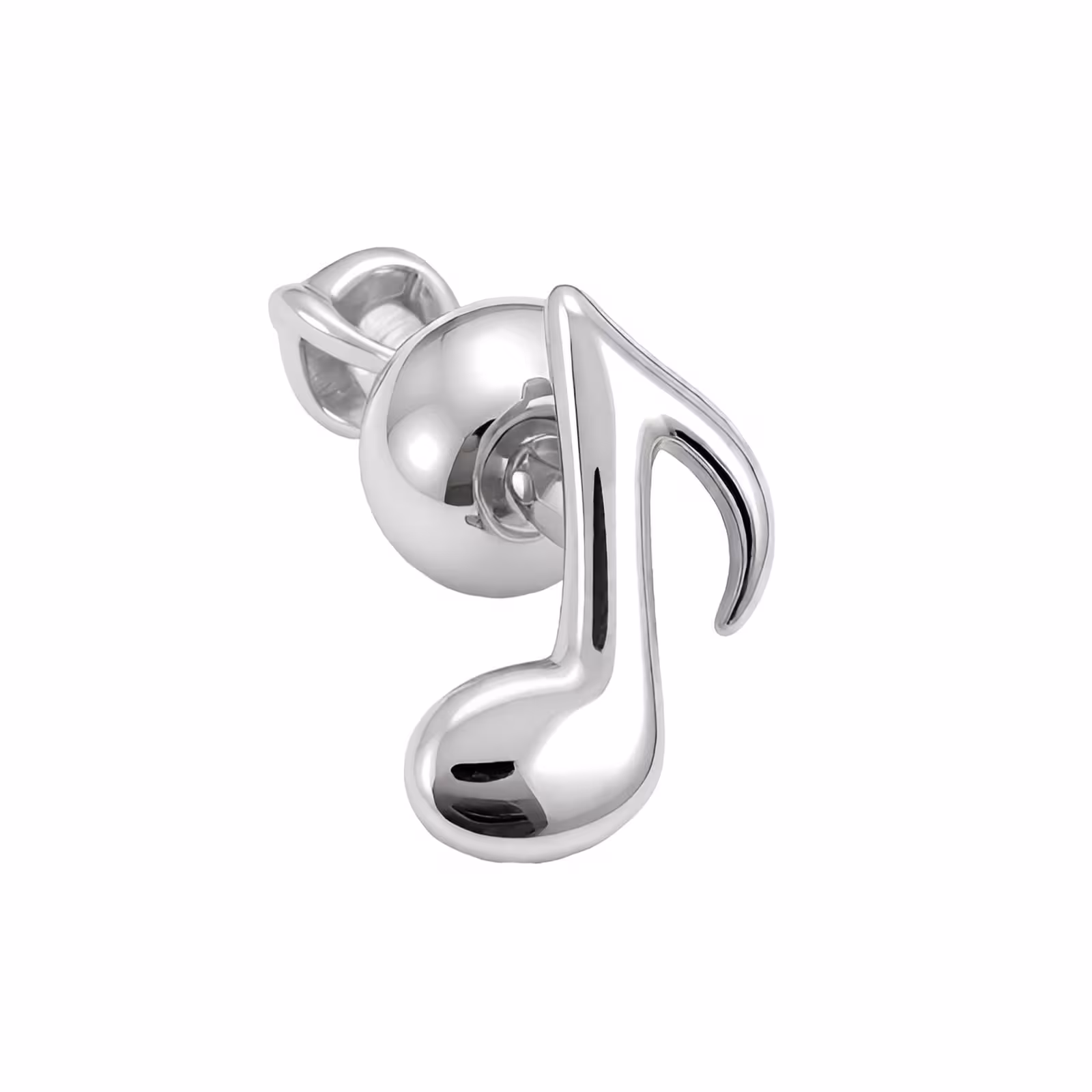 Одиночная серьга из серебра