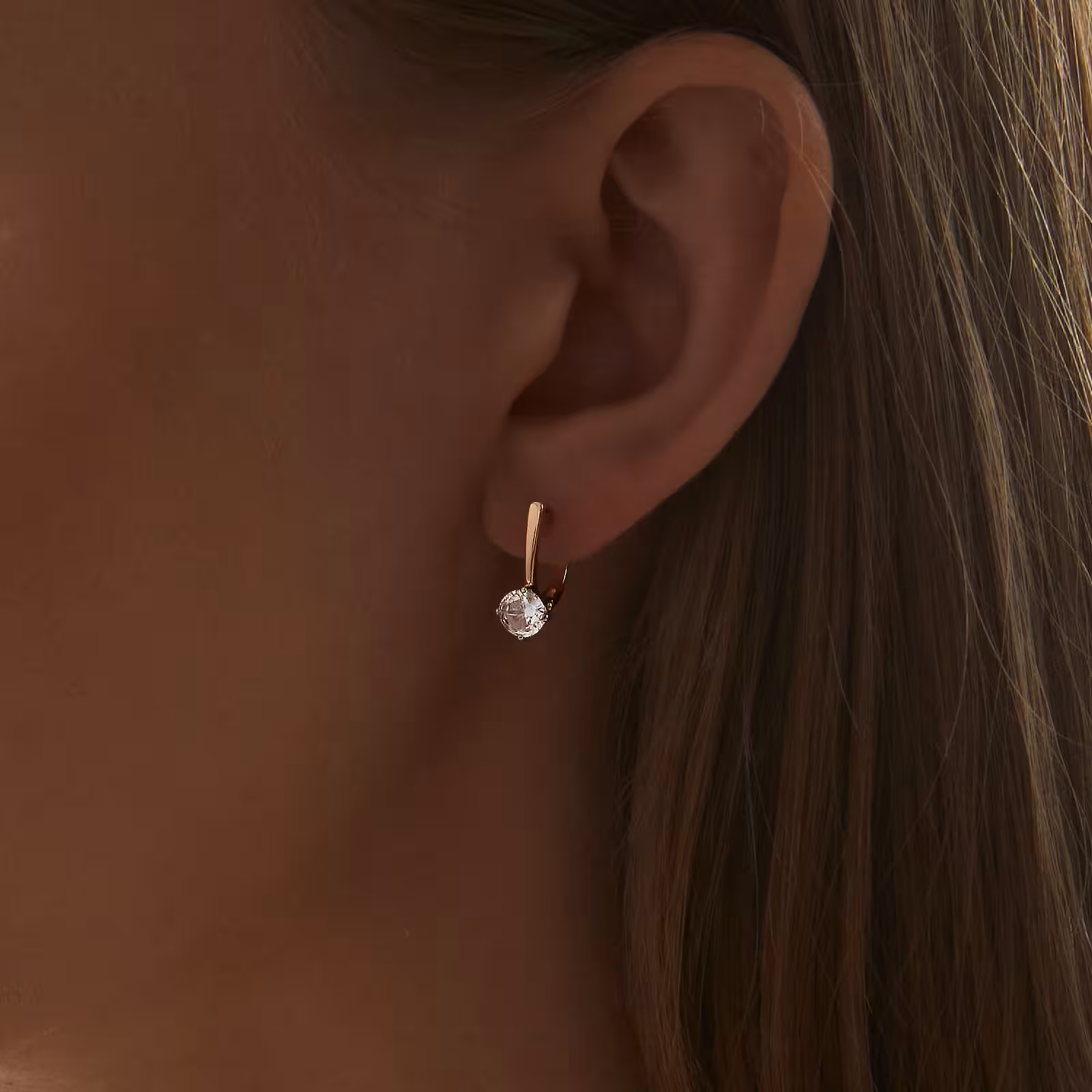 Серьги из золота с фианитами — фото 2