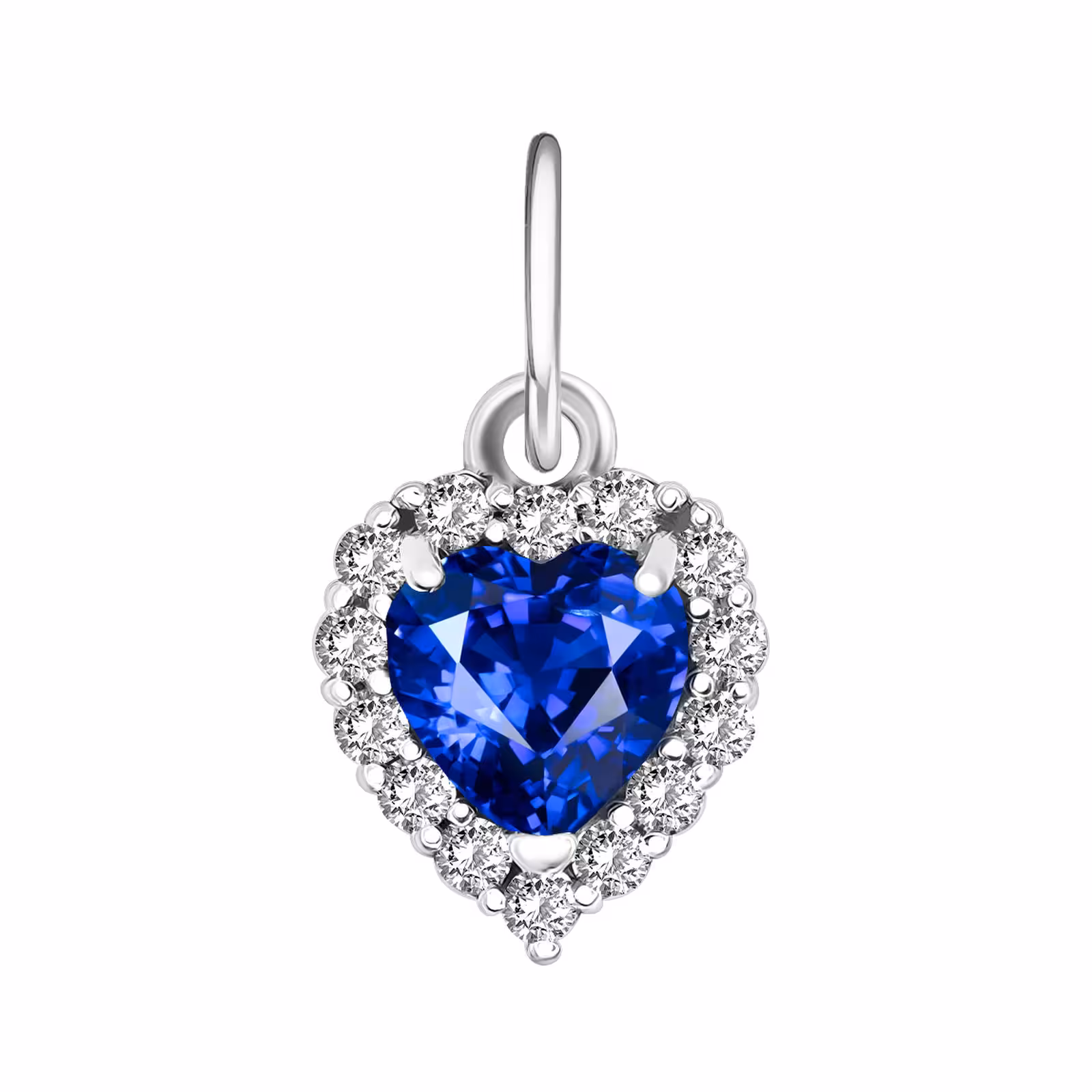 Подвеска из серебра с фианитами — фото 1