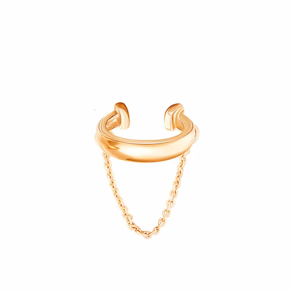 Серьга-кафф из золота — фото 1