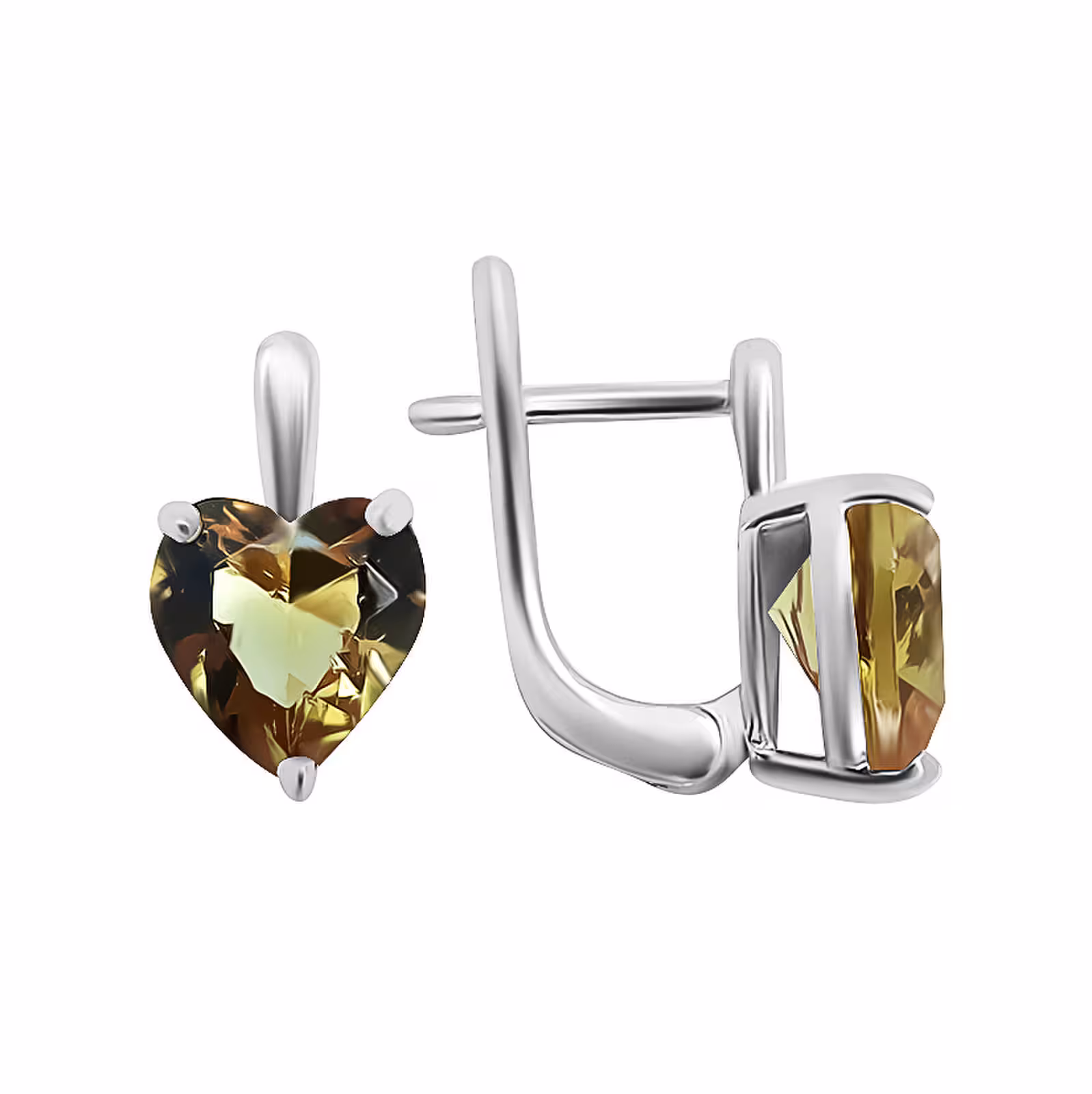 Серьги из серебра с султанитами