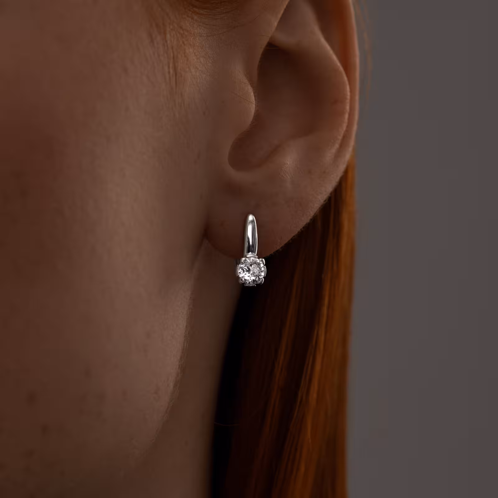 Серьги из серебра с фианитом — фото 2