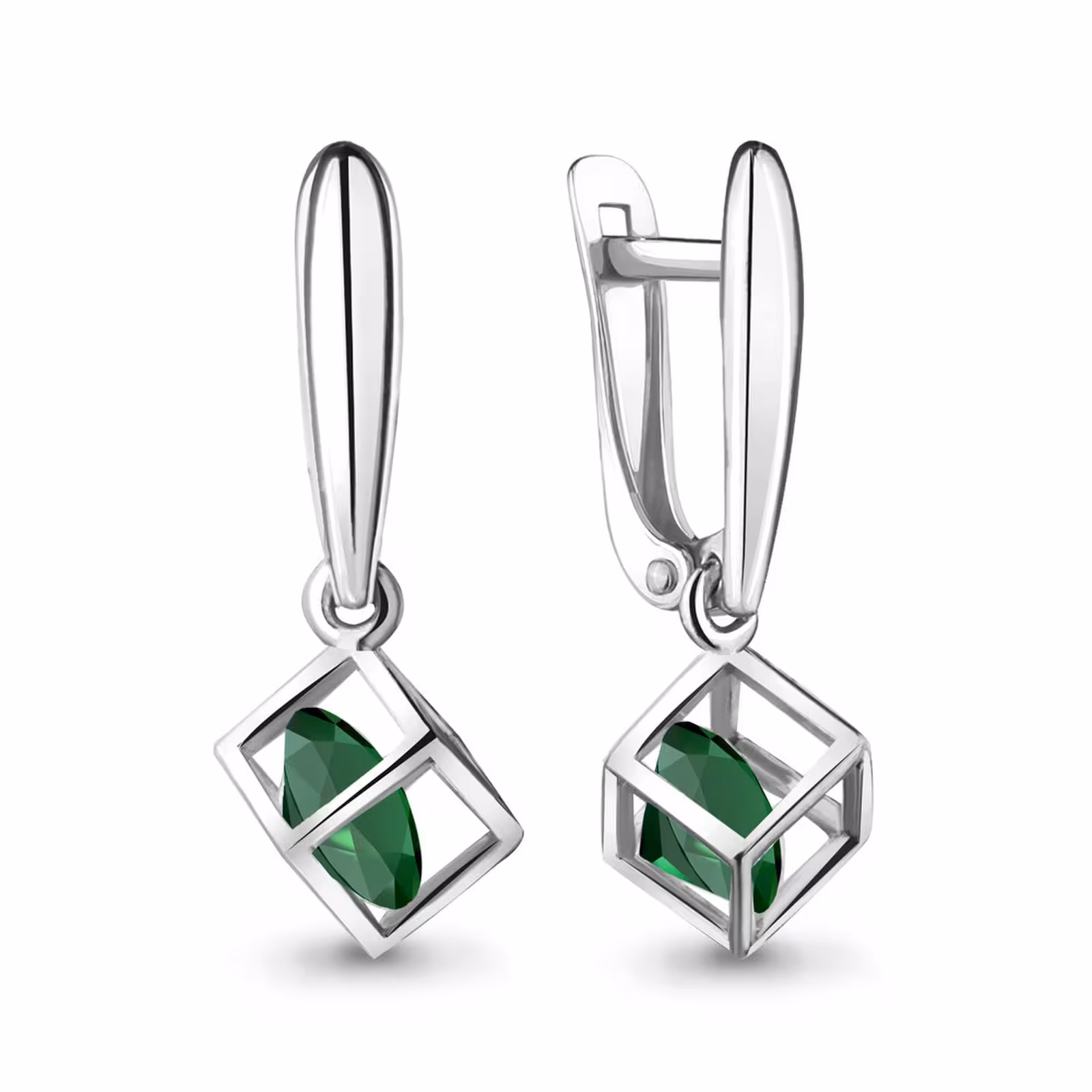 Серьги из серебра с агатами