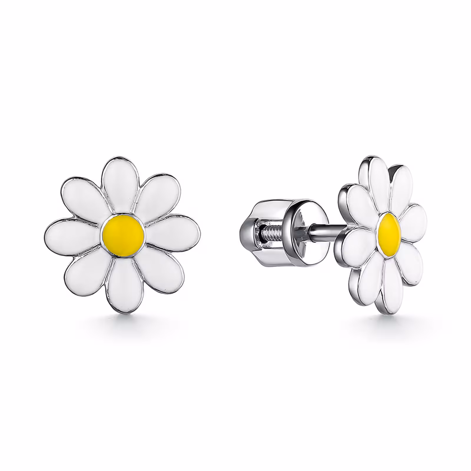 Серьги из серебра с эмалью