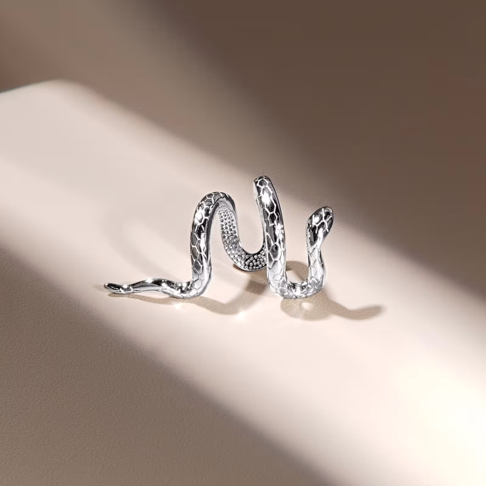 Серьга-кафф из серебра — фото 4