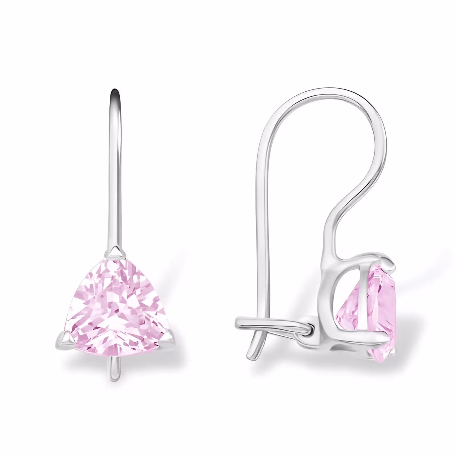 Серьги из серебра с фианитами