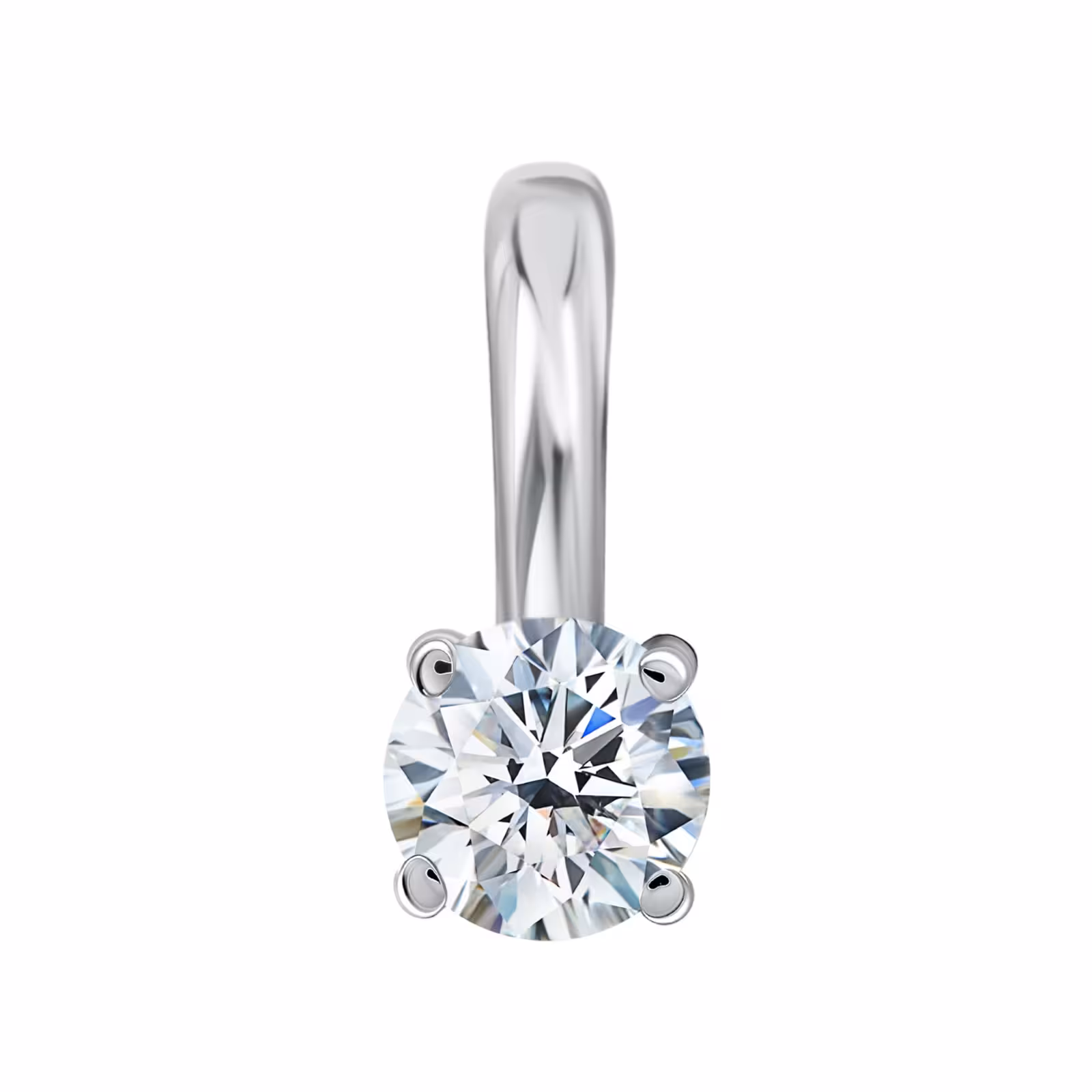 Подвеска из белого золота с бриллиантом 0,3 ct — фото 1