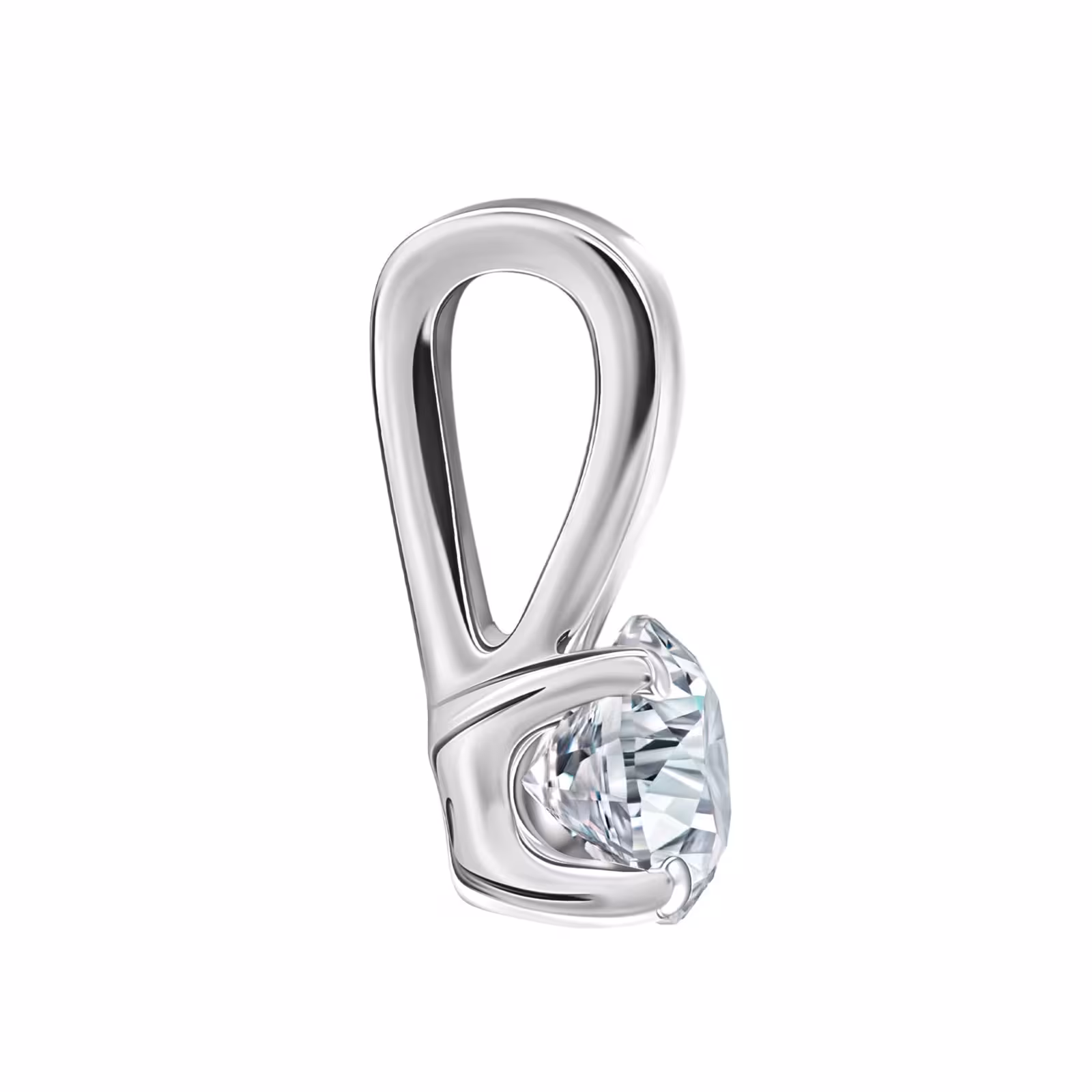 Подвеска из белого золота с бриллиантом 0,3 ct — фото 3