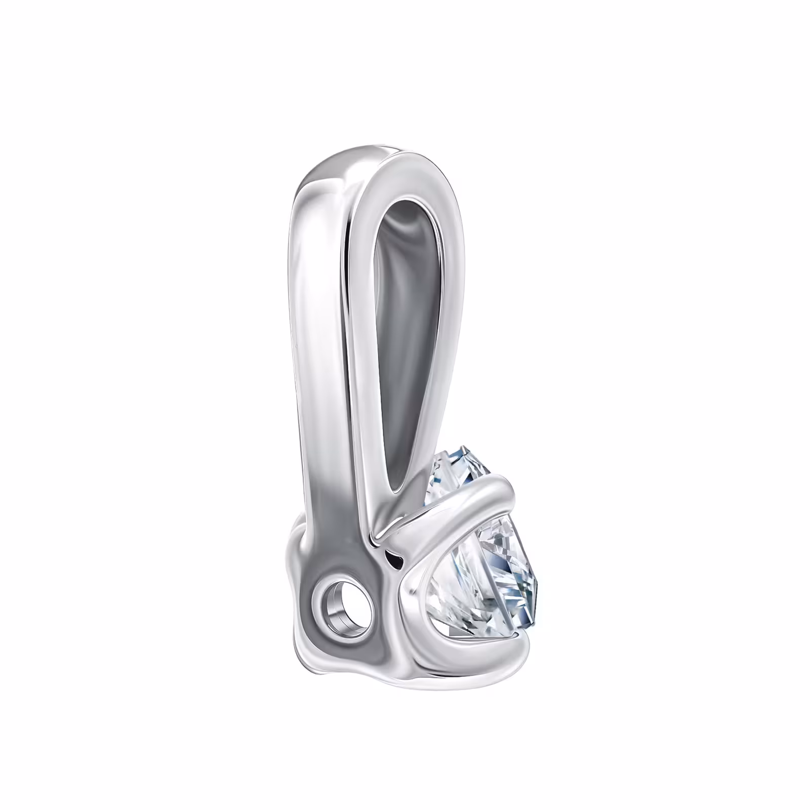 Подвеска из белого золота с бриллиантом 0,3 ct — фото 4