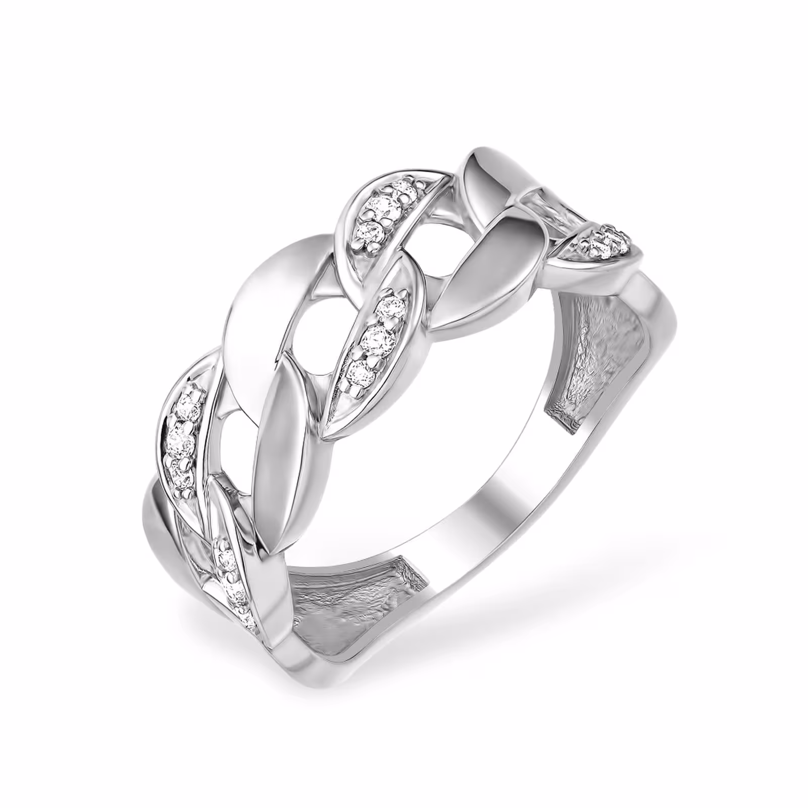 Серьги из серебра с фианитами
