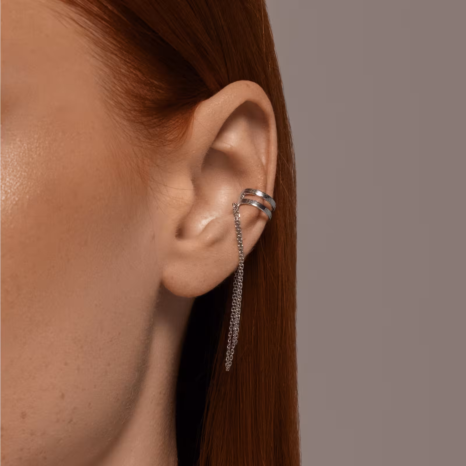 Серьга-кафф из серебра — фото 2