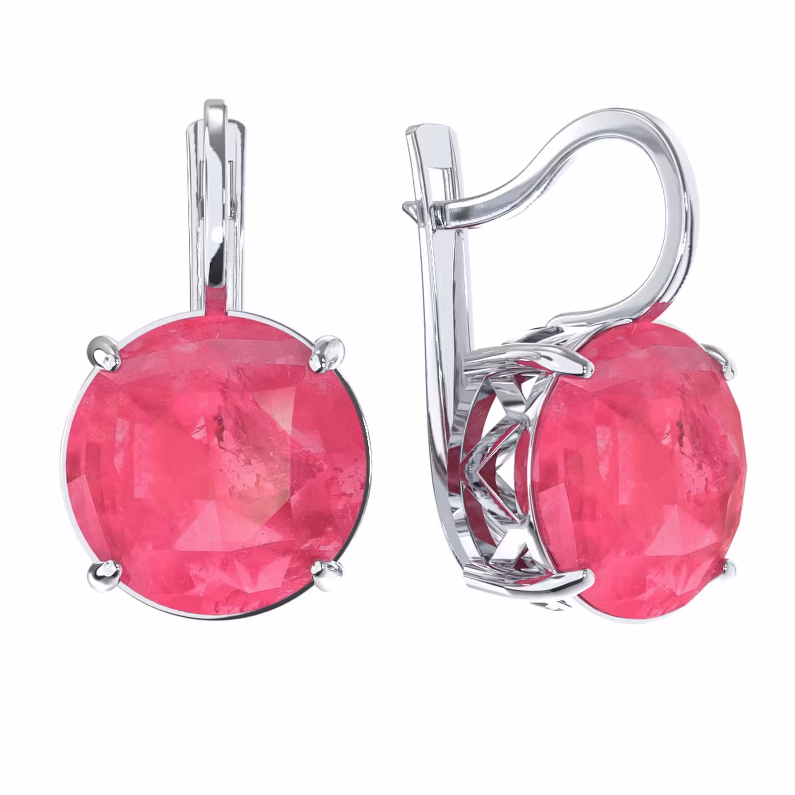 Серьги из серебра с горным хрусталем