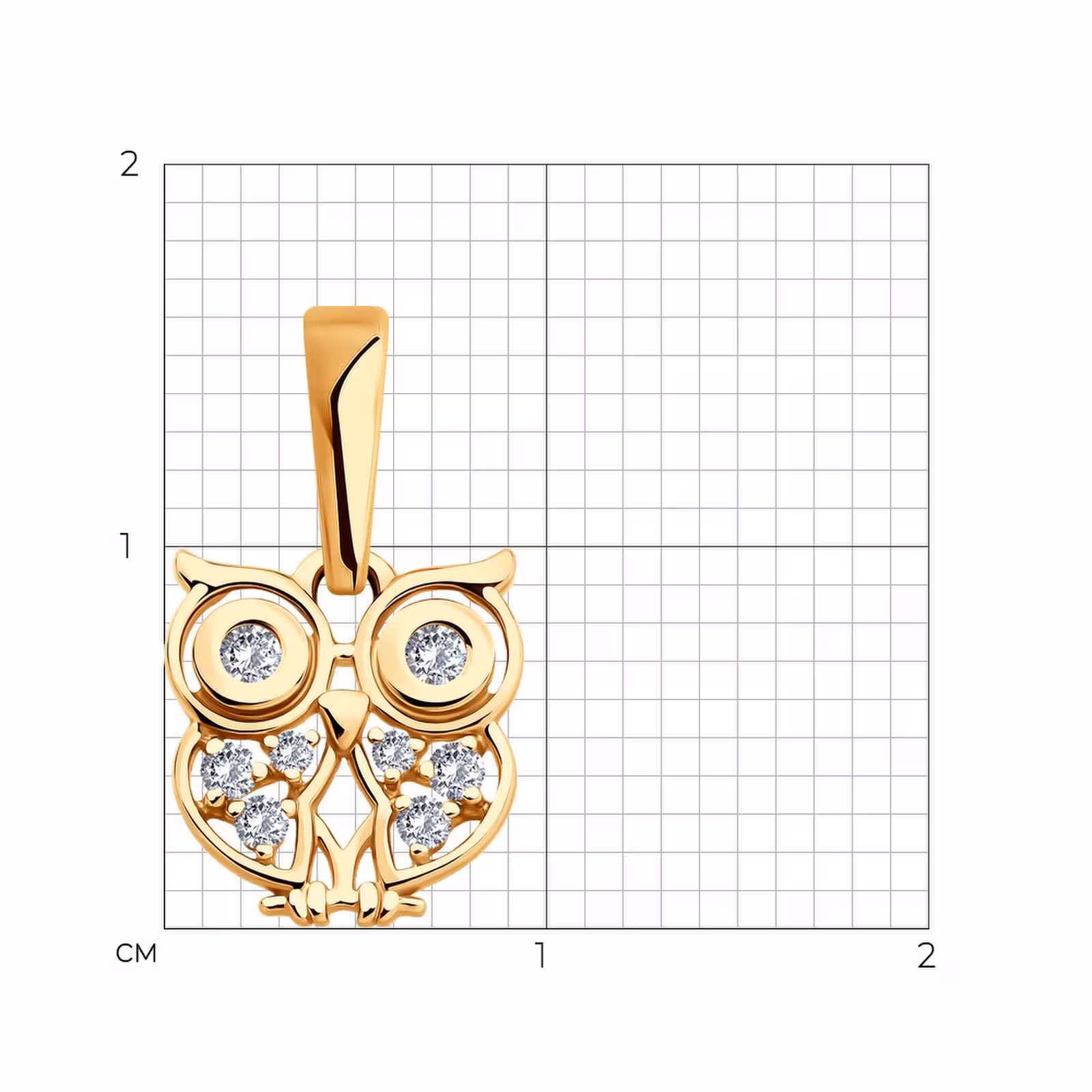 Подвеска из золота с фианитами — фото 5