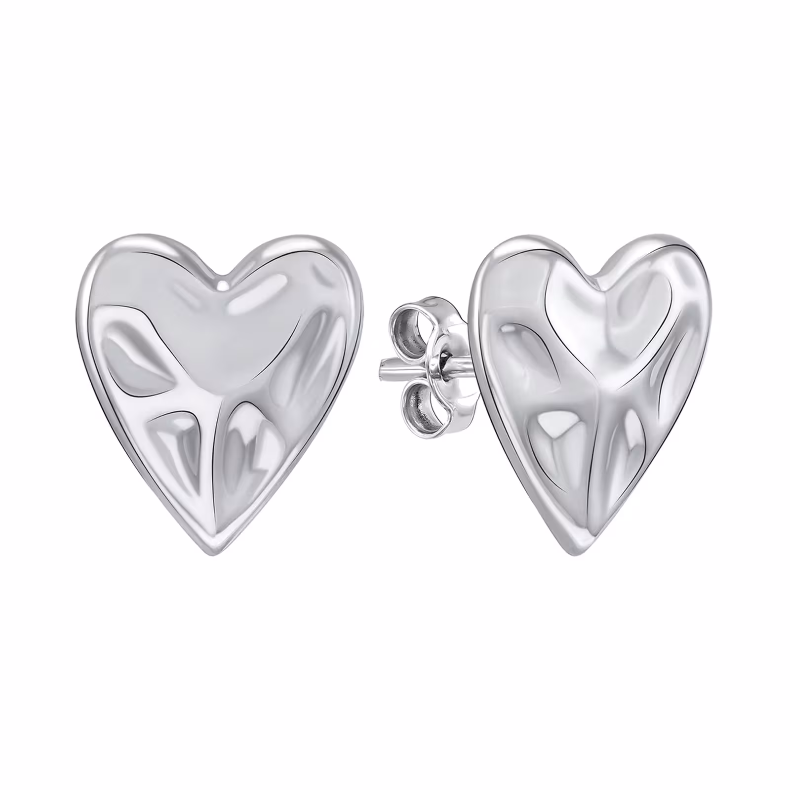 Серьги из серебра "Сердце"