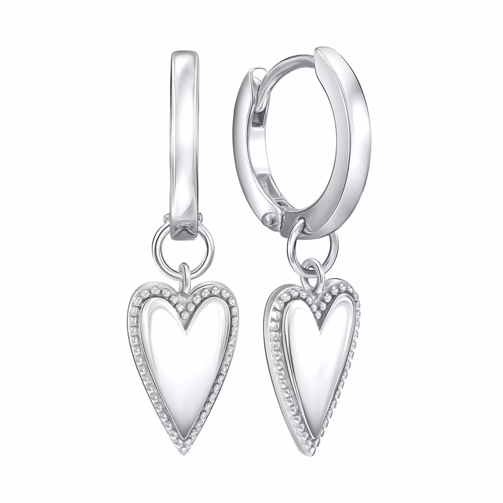 Серьги из серебра "Сердце"