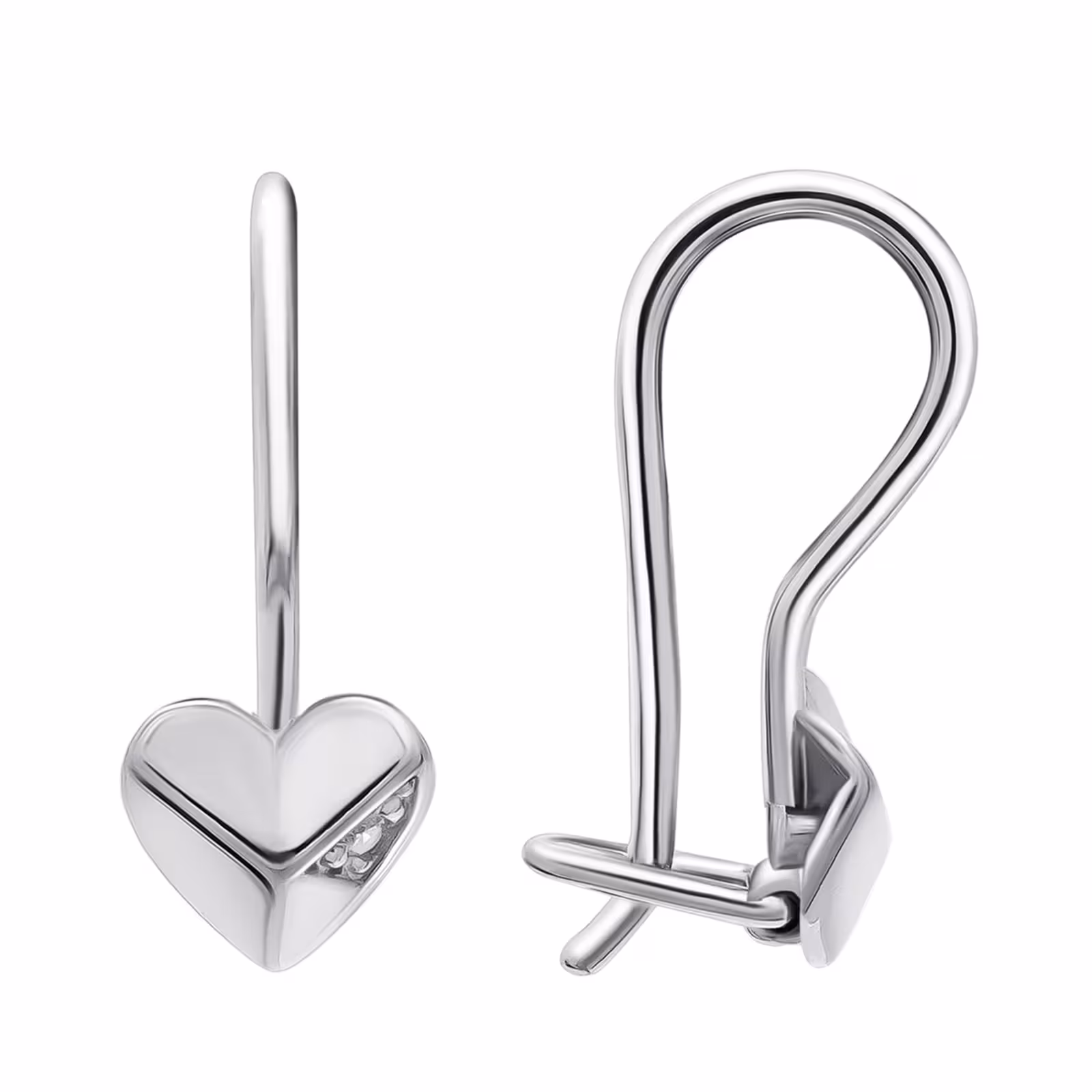Серьги из серебра с фианитами