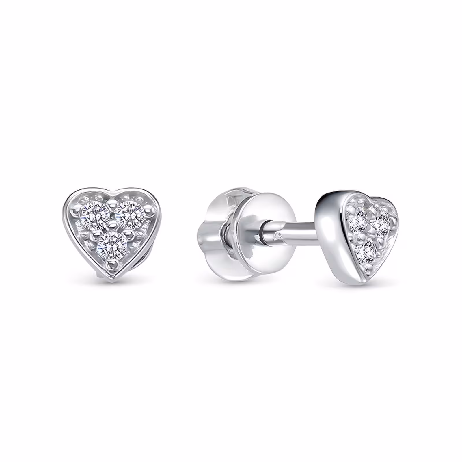 Серьги из серебра с фианитами
