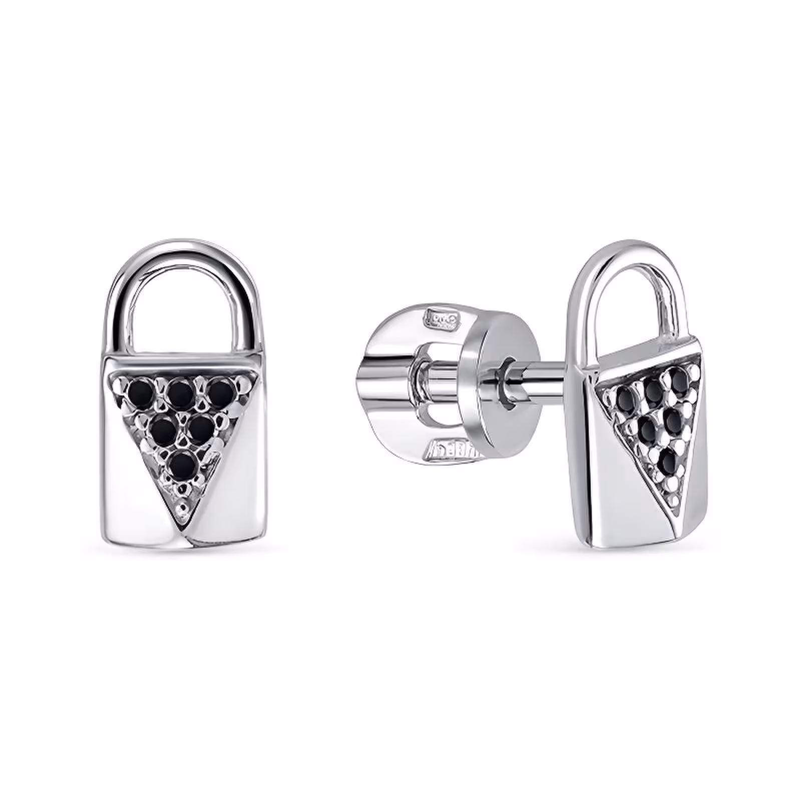 Серьги из серебра с фианитами