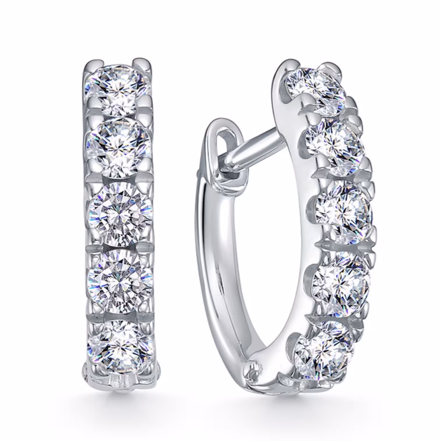 Серьги из серебра с фианитами