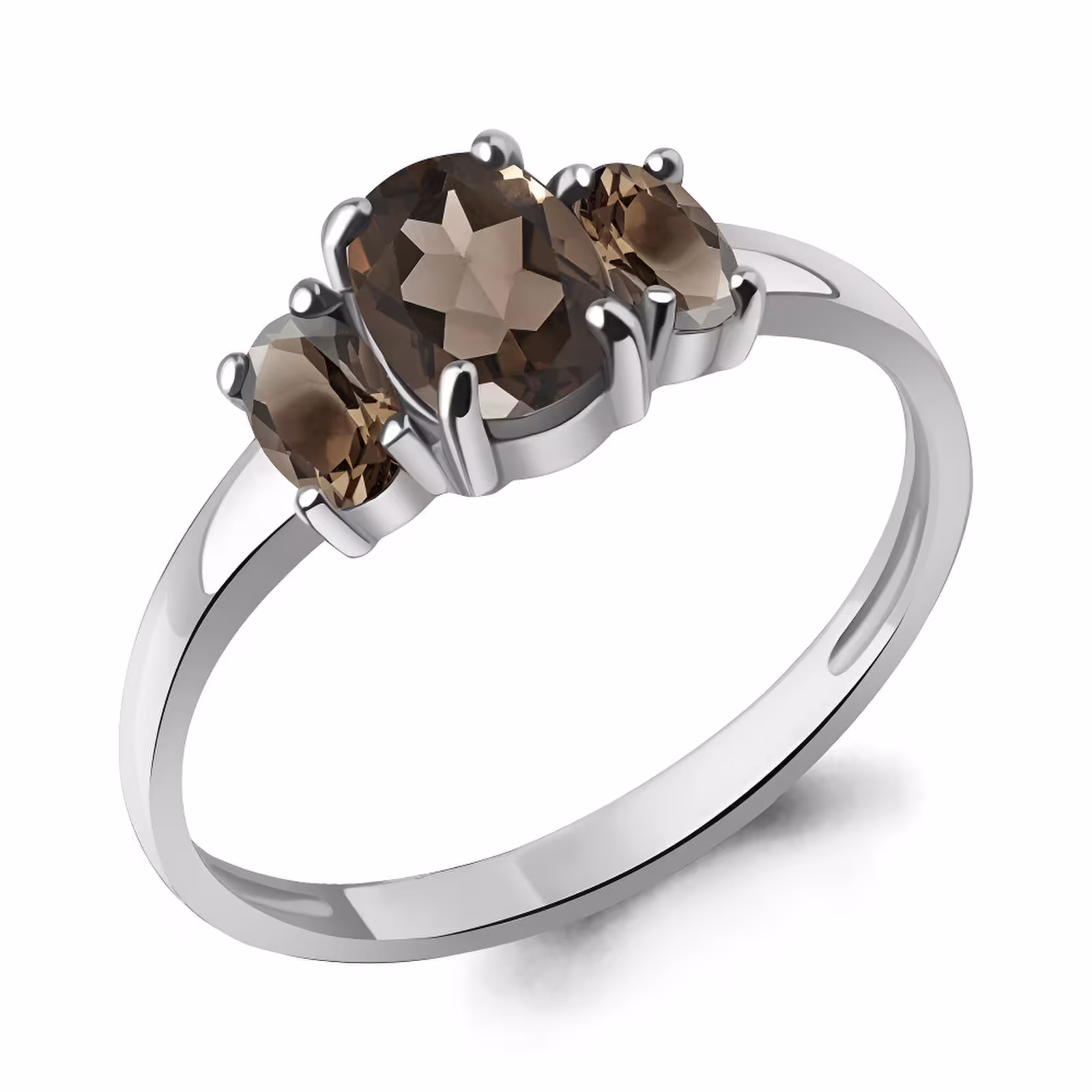 Кольцо из серебра с раухтопазами