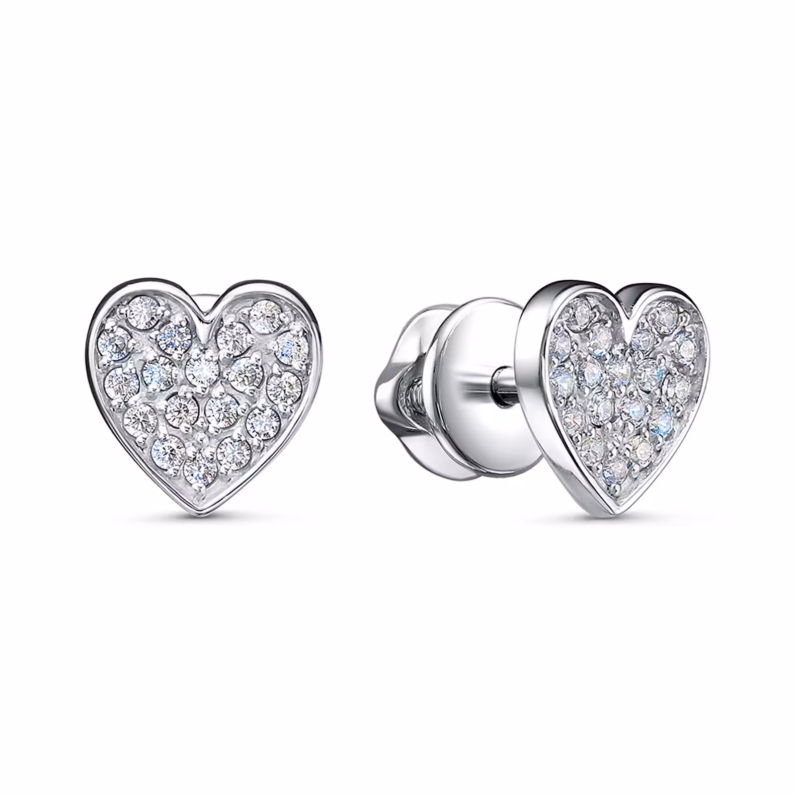 Серьги из серебра с фианитами