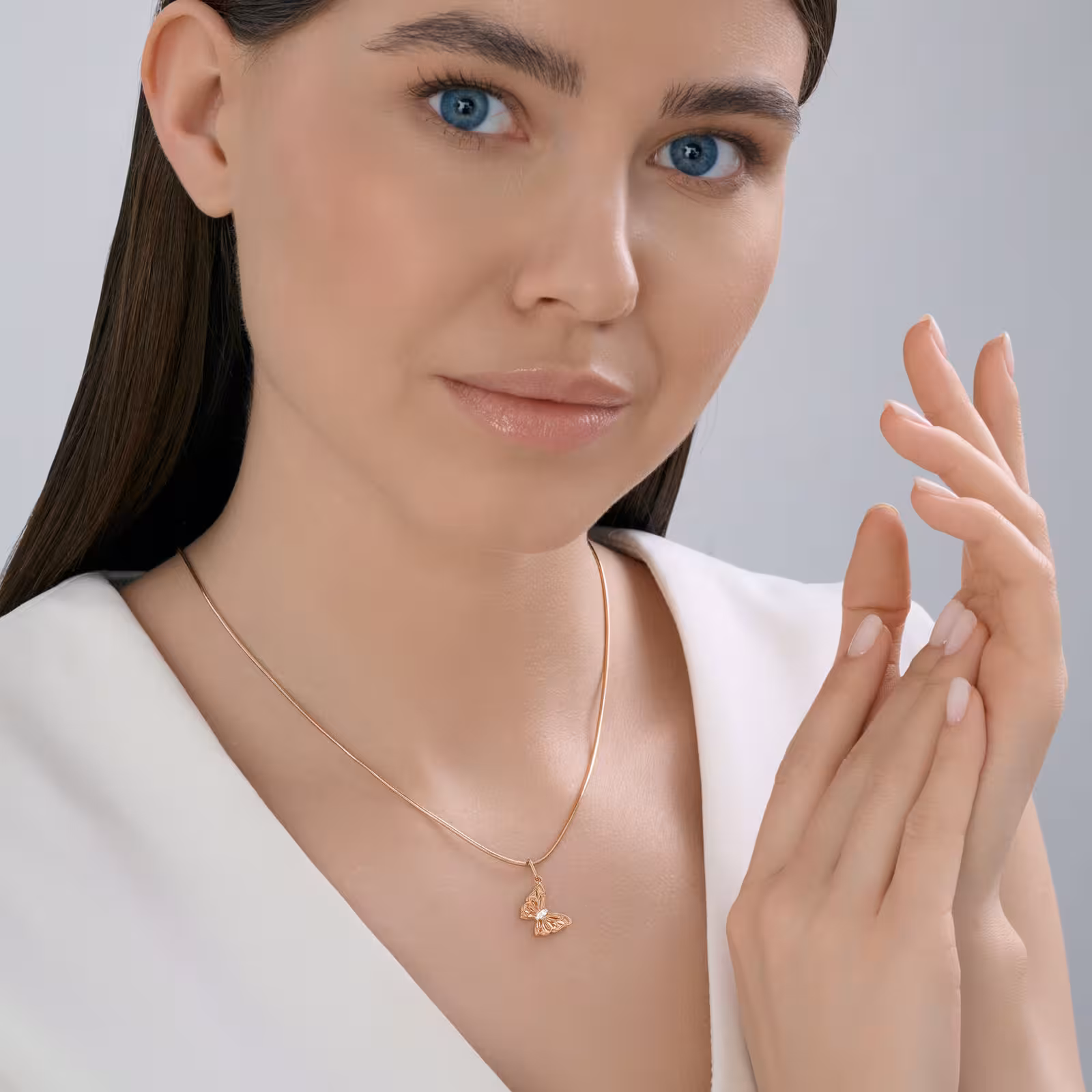 Подвеска из золота с фианитами — фото 4