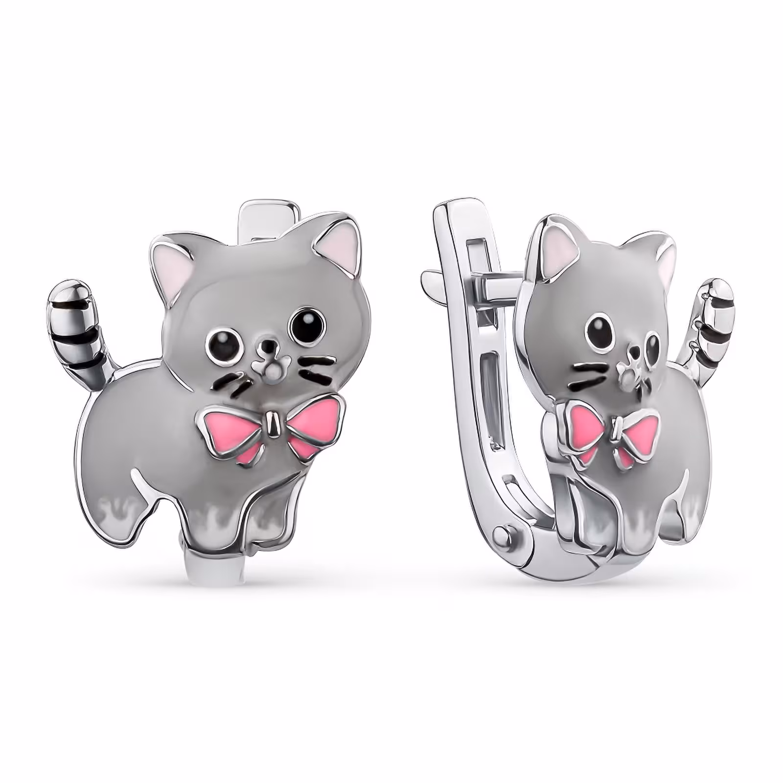 Серьги из серебра с эмалью