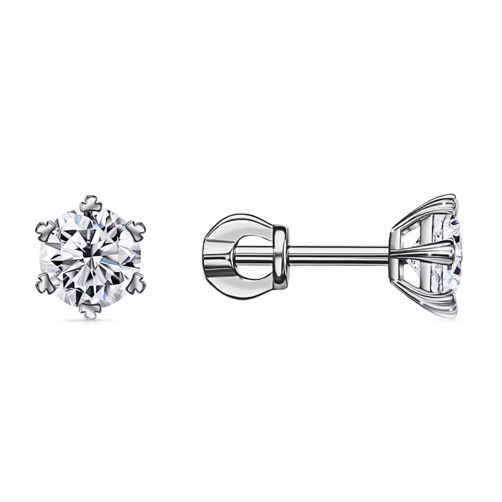 Серьги из серебра с фианитами