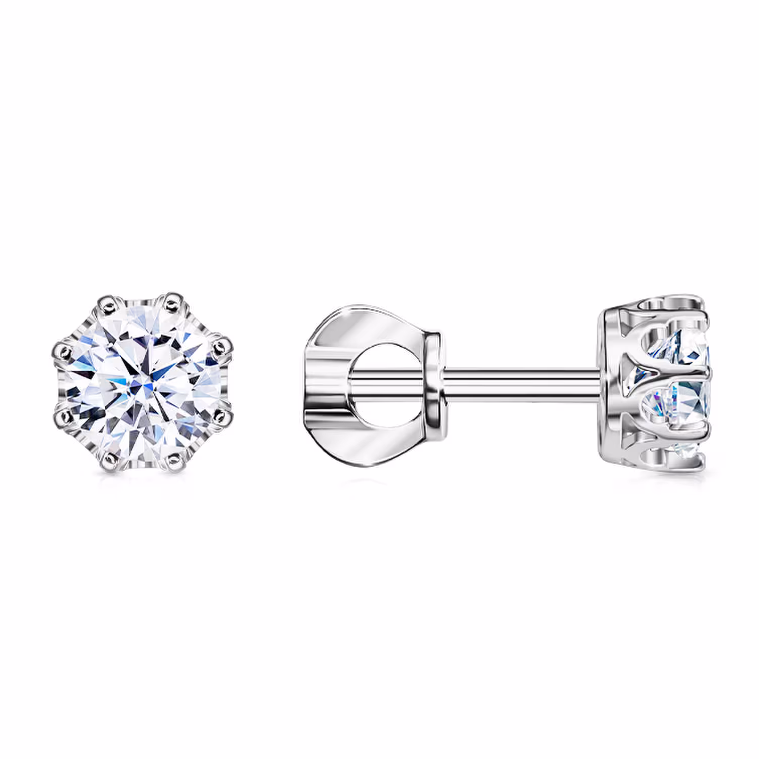 Серьги из серебра с фианитами
