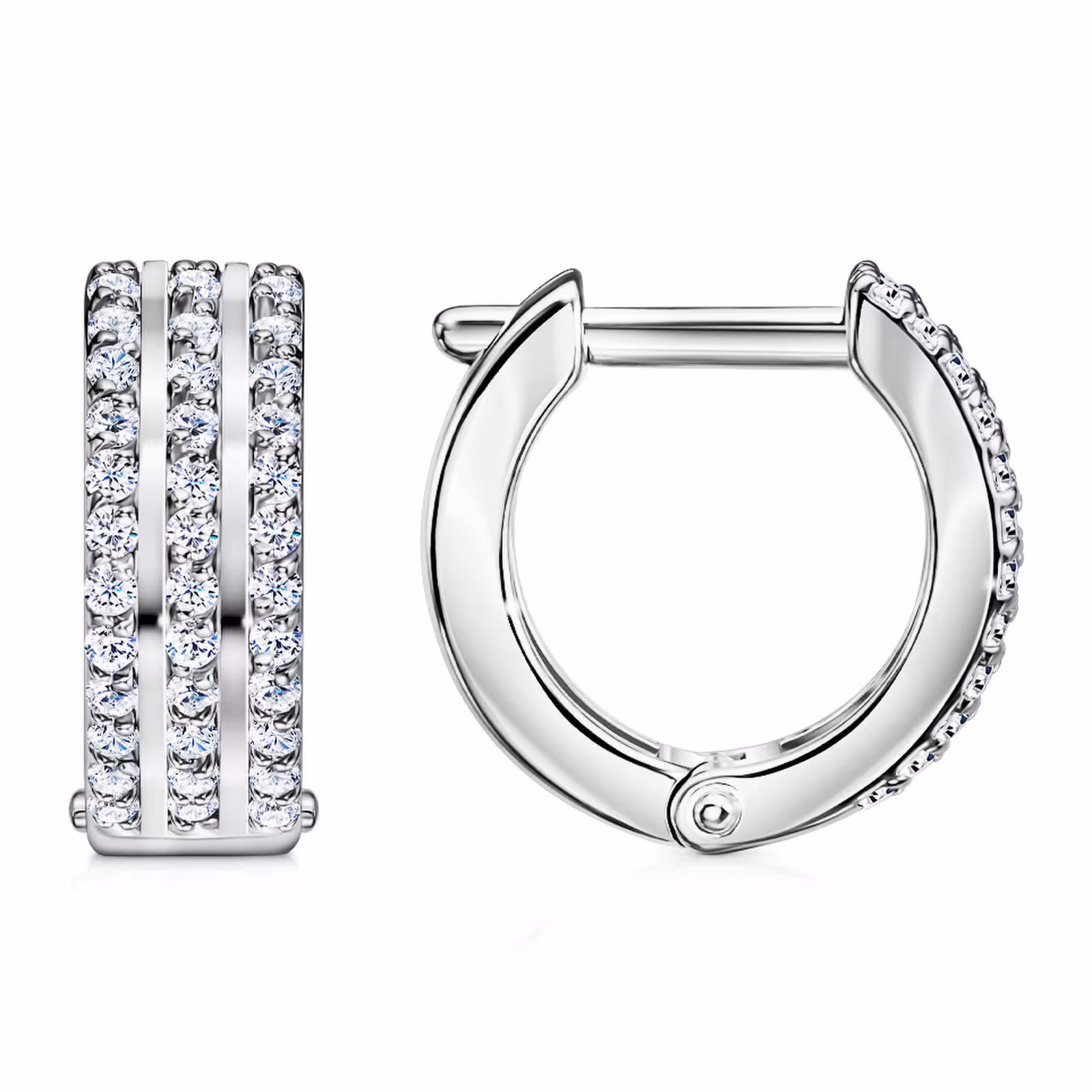 Серьги из серебра с фианитами