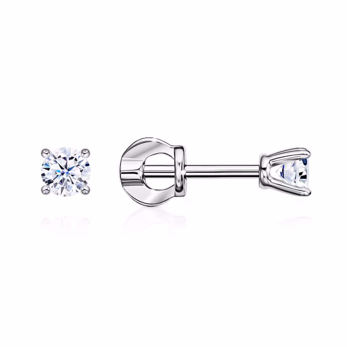 Серьги из серебра с фианитами