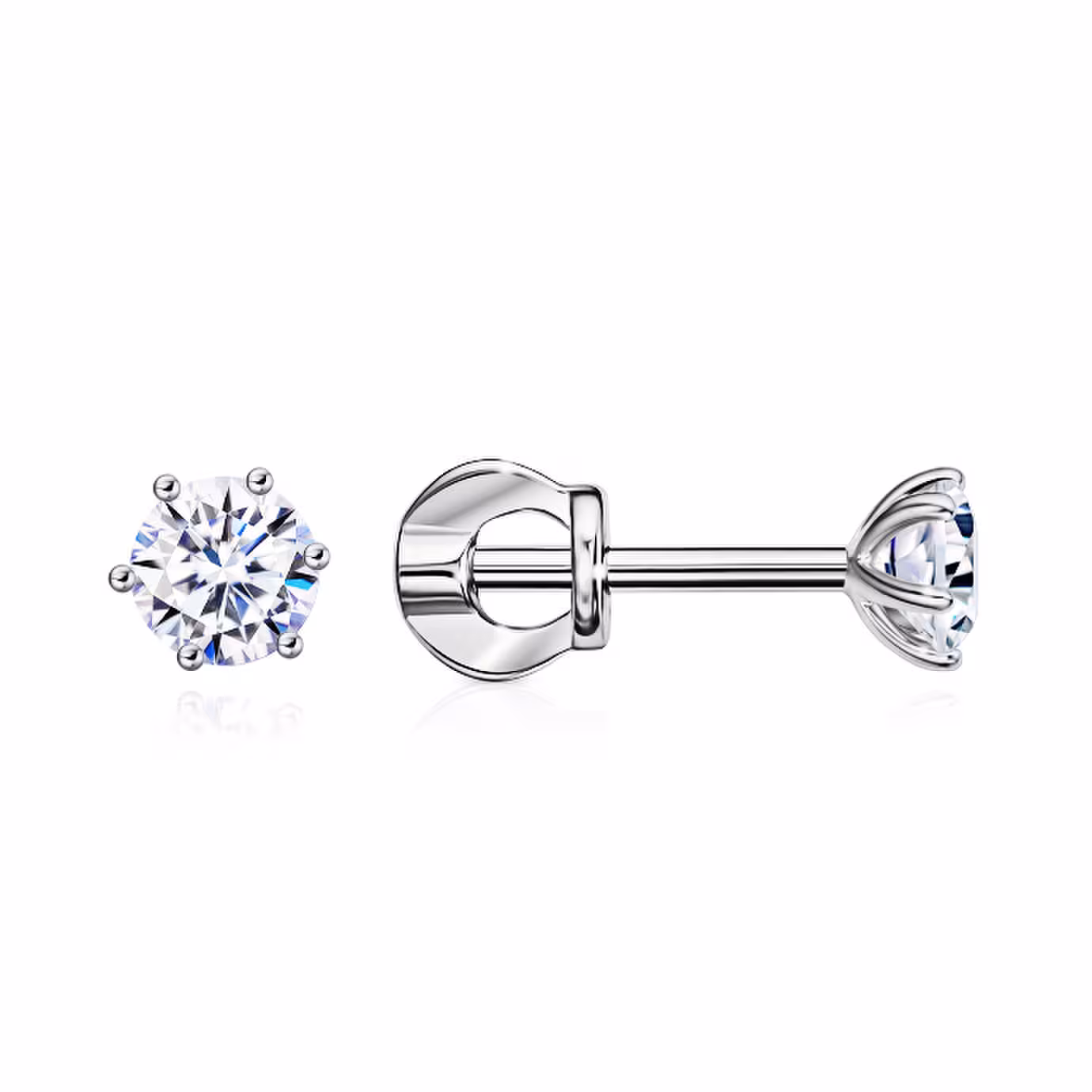 Серьги из серебра с фианитами