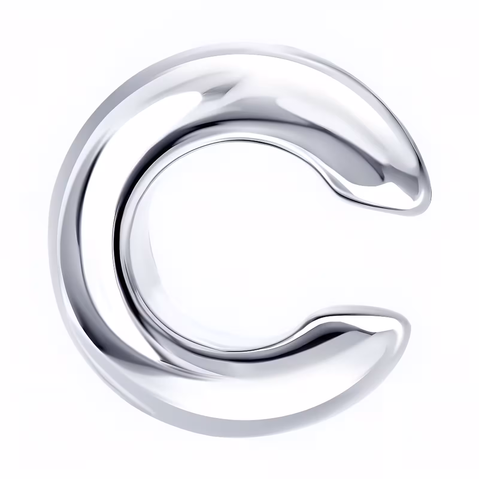 Серьга-кафф из серебра — фото 3