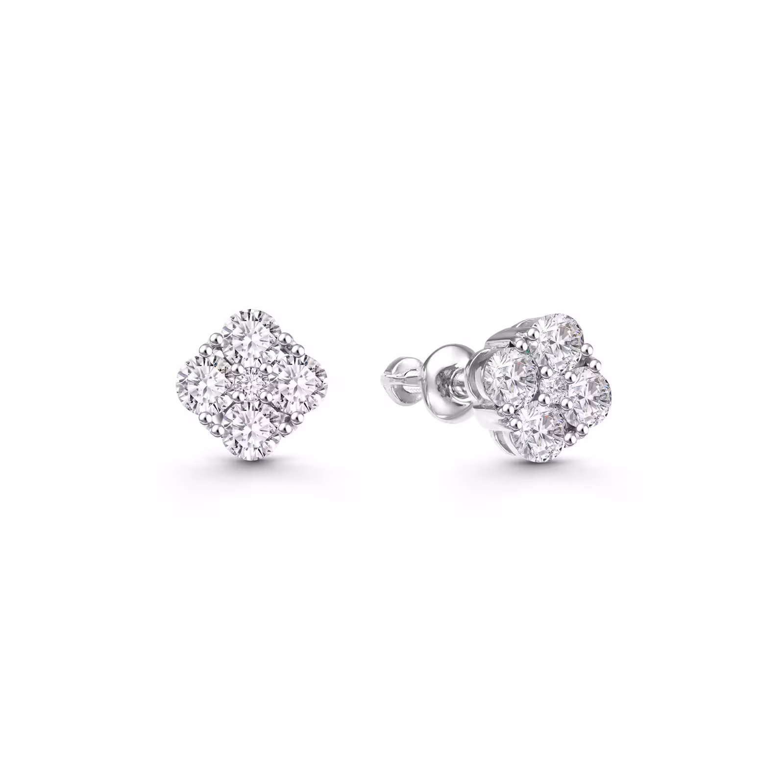 Серьги из серебра с фианитами