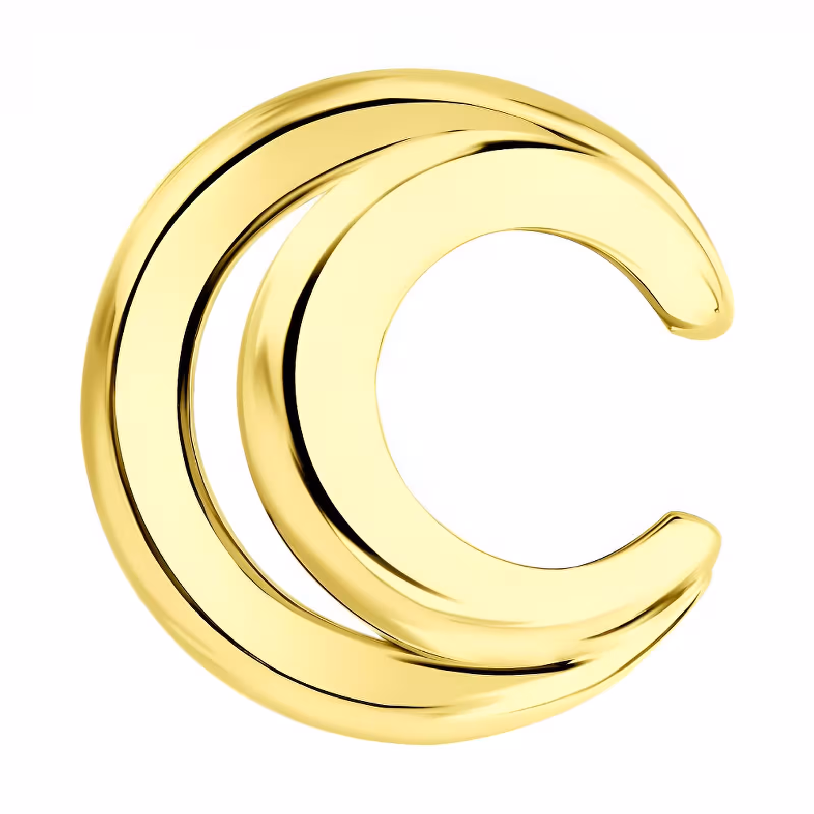 Серьга-кафф из серебра, покрытие Вермель золото 999 пробы — фото 2