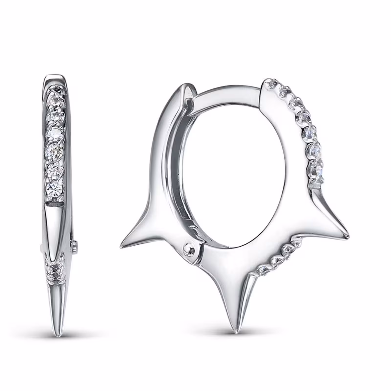 Серьги из серебра с фианитами