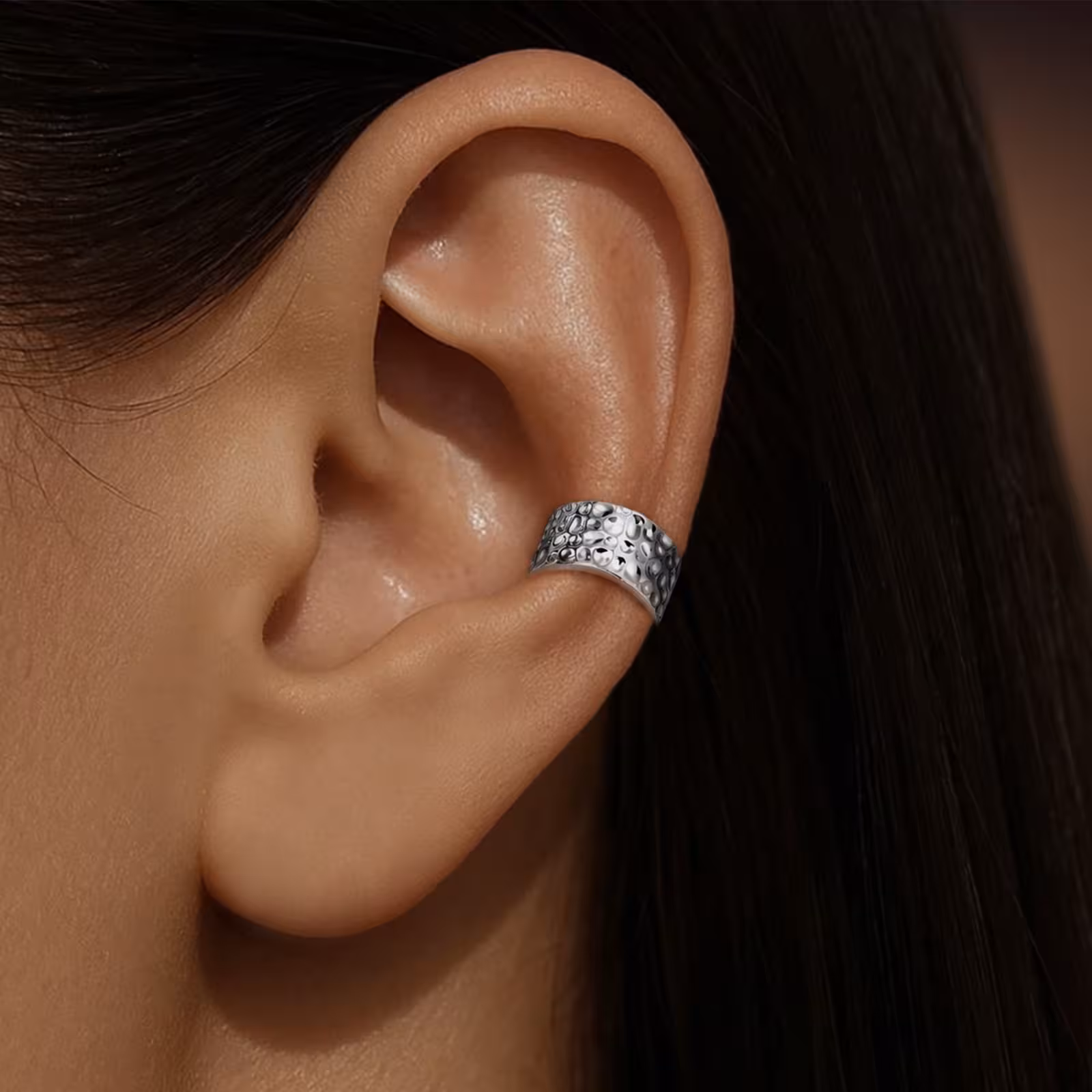 Серьга-кафф из серебра — фото 4