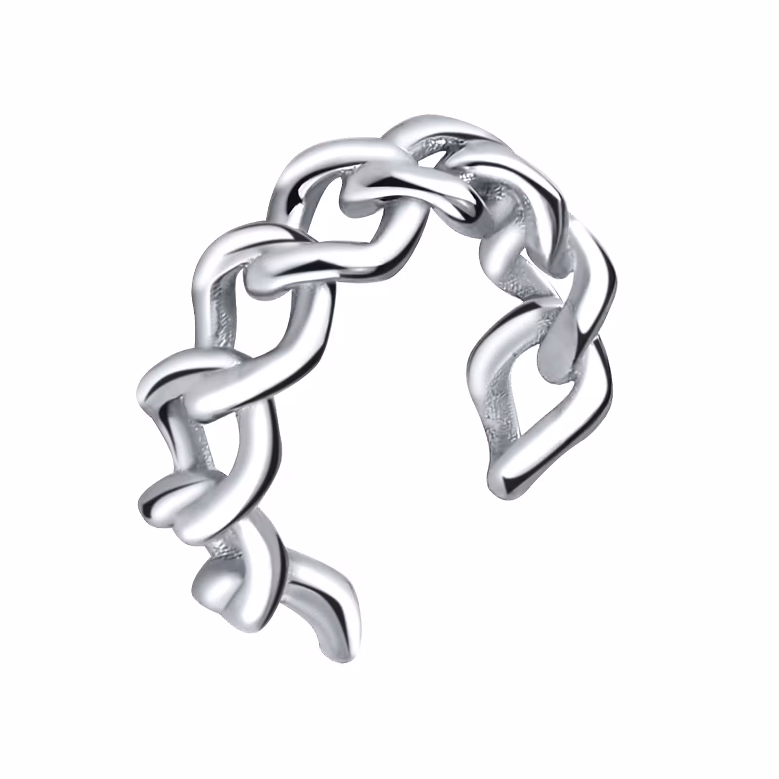 Серьга-кафф из серебра