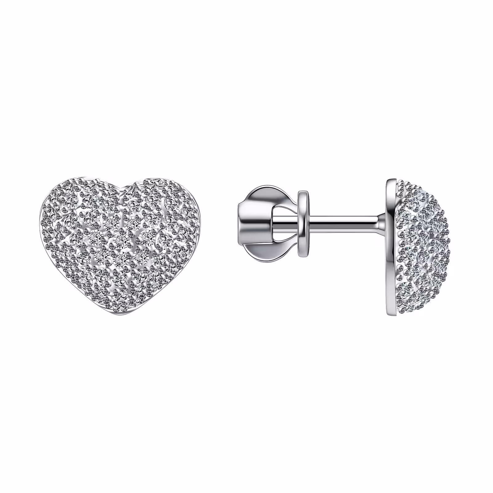 Серьги из серебра с фианитами