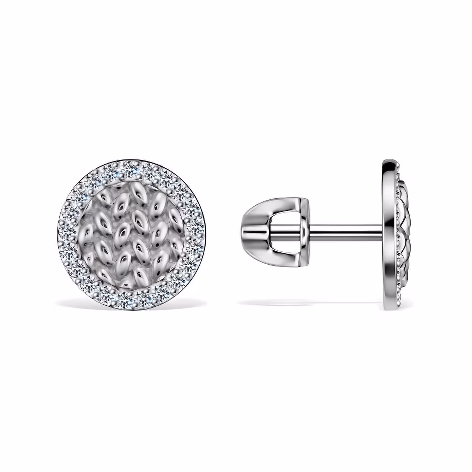 Серьги из серебра с фианитами