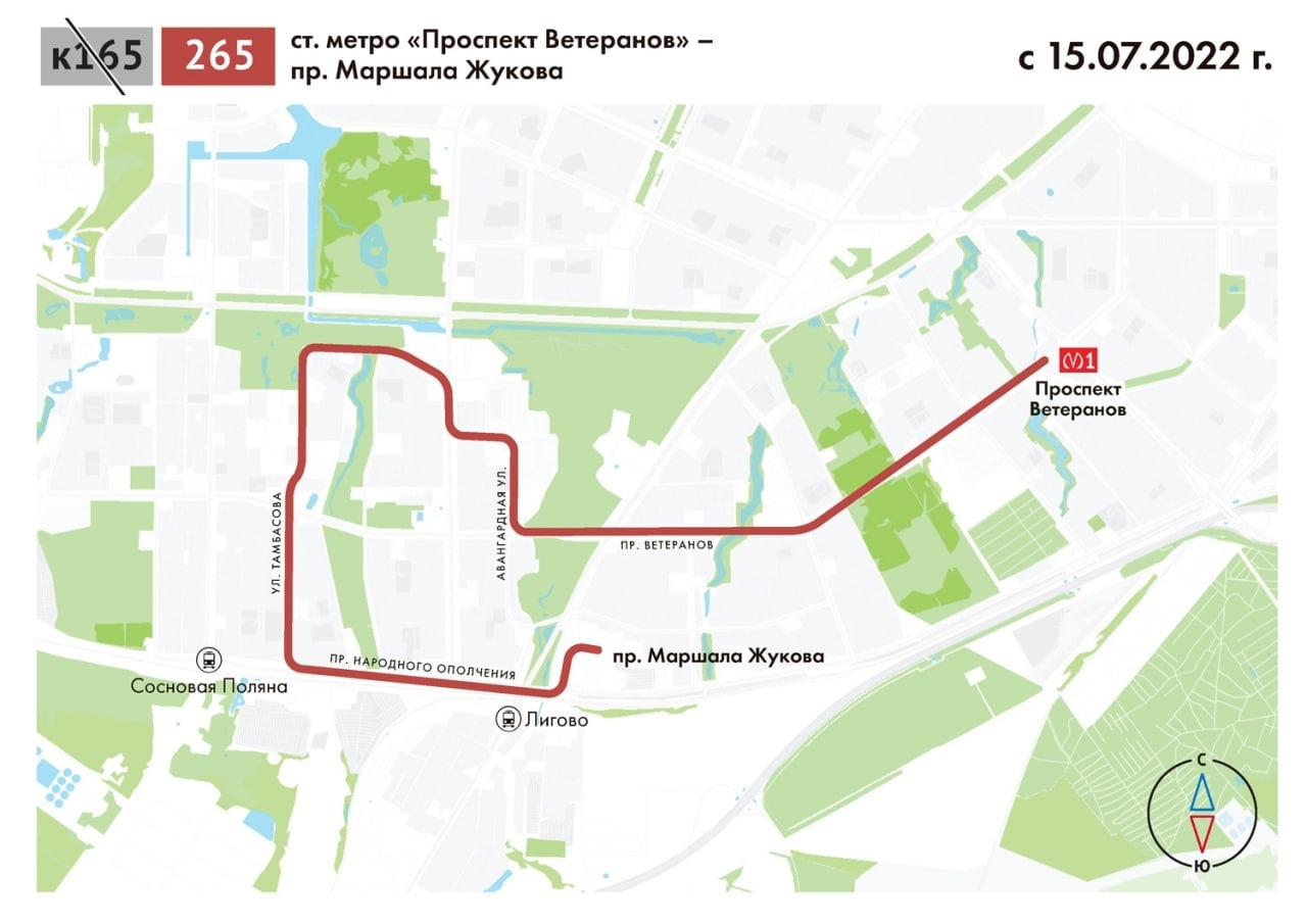 Карта санкт петербурга проспект ветеранов