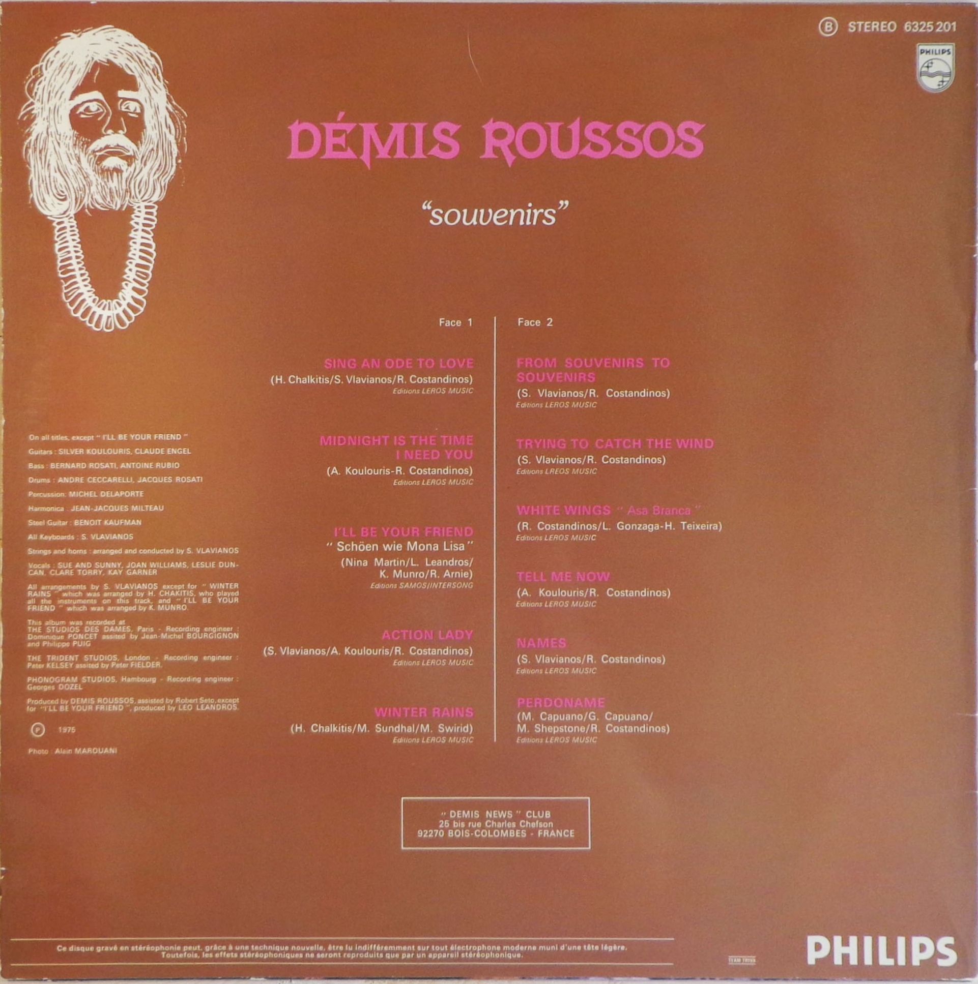 Купить виниловую пластинку Demis Roussos - Souvenirs LP Vinyl