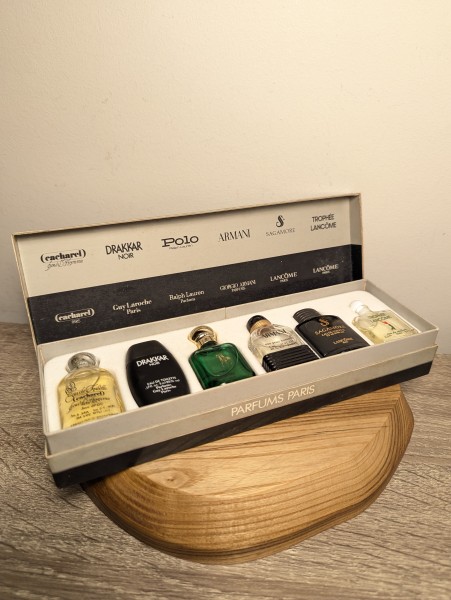 Набор Parfums Paris Coffret 6 eaux de toilette pour homme 35,5 мл винтаж 1991 год