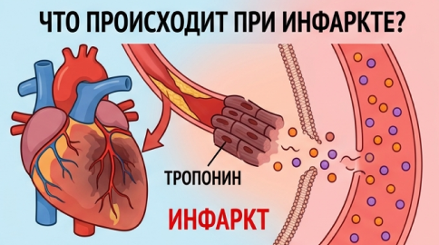 Вымывание тропонина при инфакте