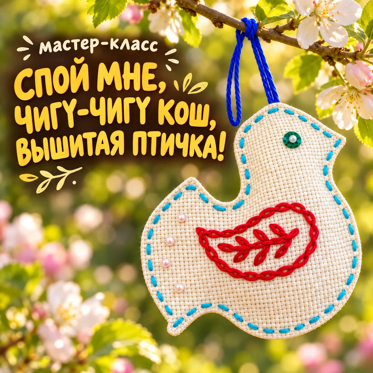 Спой мне, чигү-чигү кош, вышитая птичка!
