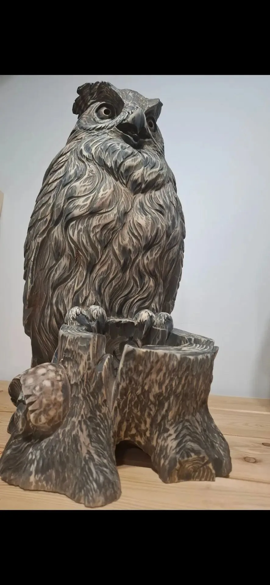 Филин из массива липы