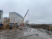 Работа автокрана на ул. 15 лет Октября