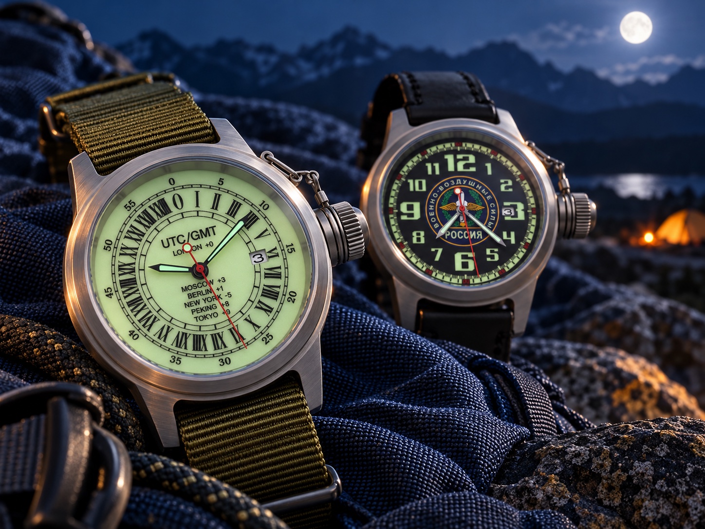 Два варианта циферблата Watch Triumph в вечерней композиции